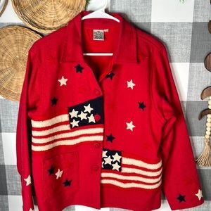 VTG Parsley & Sage Patriotic Cardigan